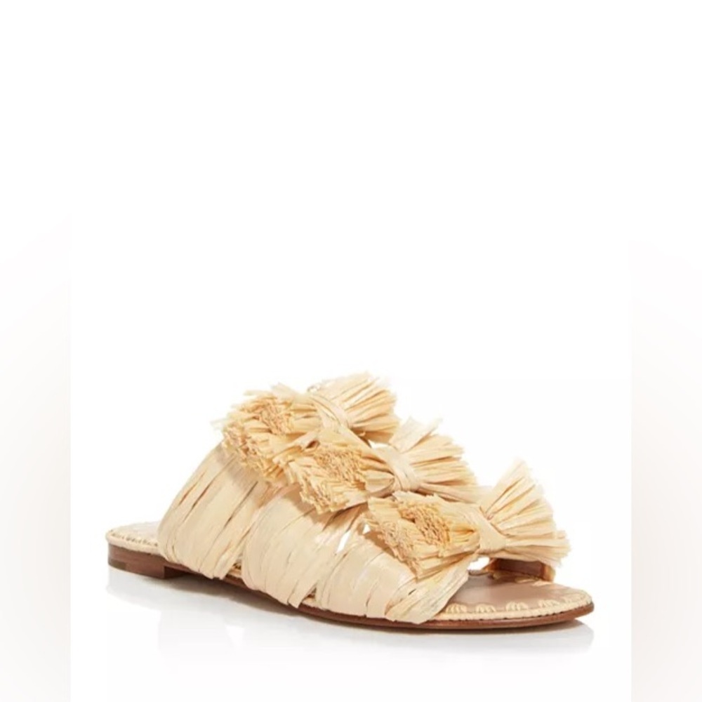 PVL Pour La Victoire Women's SZ. 10 Layne Raffia Slide Sandal, Natural